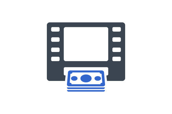 ATM Cash Withdraw Icon Graphics