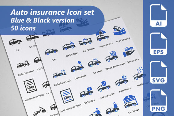 Auto Insurance Graphics for Crafting