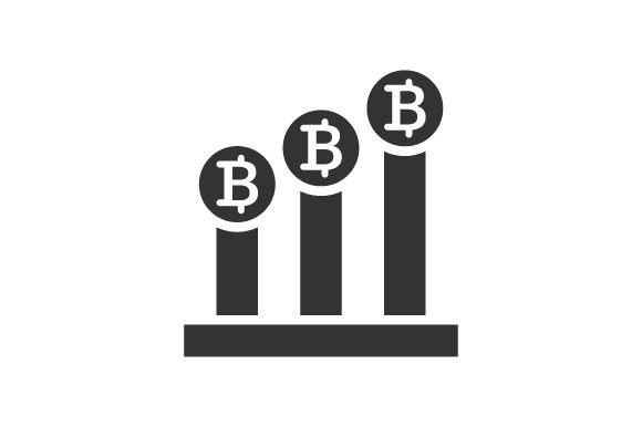 Bitcoin Growth Icon Graphics