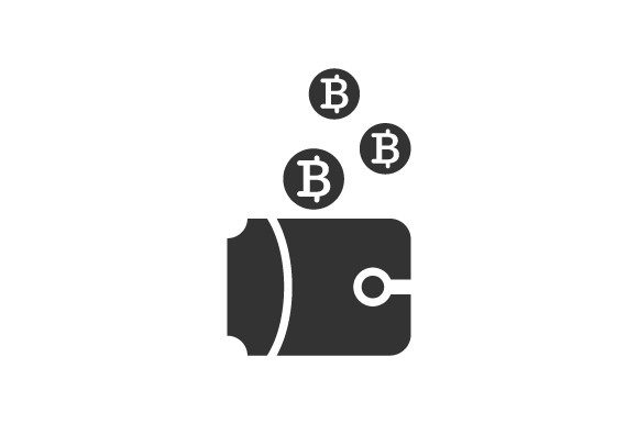 Bitcoin Wallet Icon Graphic Design Asset