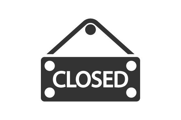 Closed Sign Door Icon Graphics