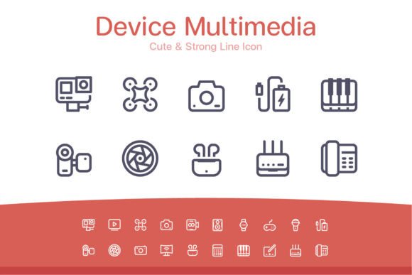 Device Multimedia Line Icon Graphics