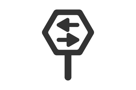 Direction Sign Icon for Modern Branding