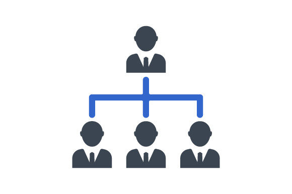 Employee Structure Icon Enhances Visual Storytelling