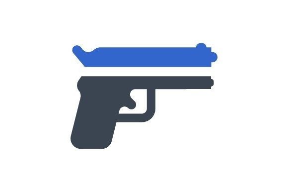 Gun Pistol Icon Enhances Visual Storytelling