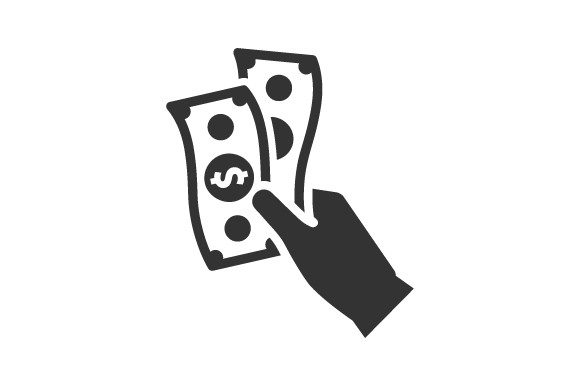 Money on Hand Icon: A Graphic Asset for Local Branding