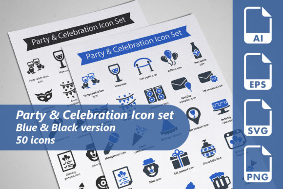 Party Celebration Graphics for Bold Branding