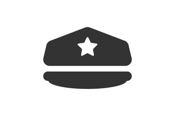 Police Hat Icon Graphics for Modern Web Design