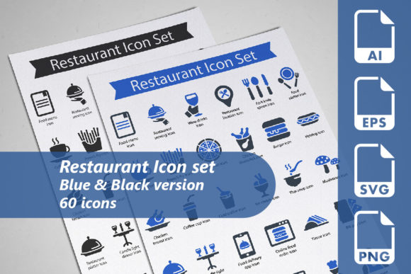 Restaurant Icon Set Graphics