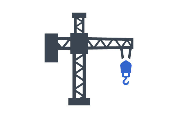Tower Crane Icon: A Graphic Asset for Local Branding